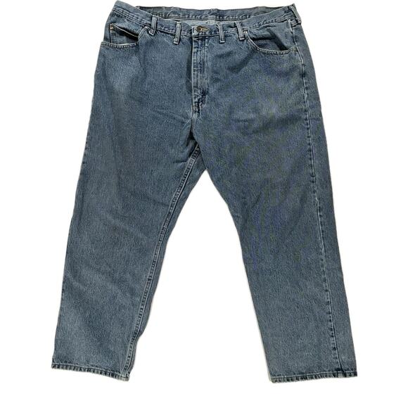 Wrangler Mens Jeans 44x30 Regular Fit Straight Medium Stone Western Denim 9650 - Picture 1 of 7
